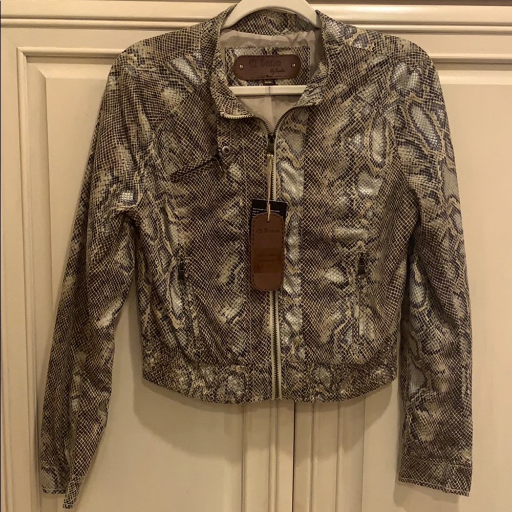 Ci Sono by Cavalini NWT faux snake skin jacket